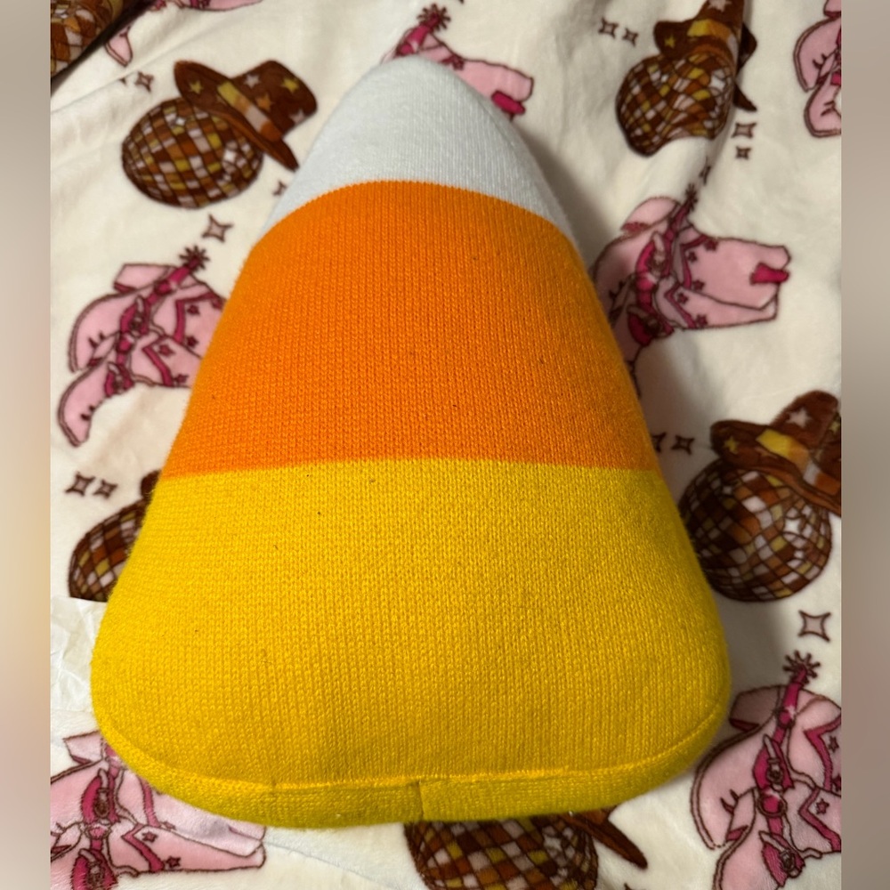 Orange and Yellow Candy Corn Pillow